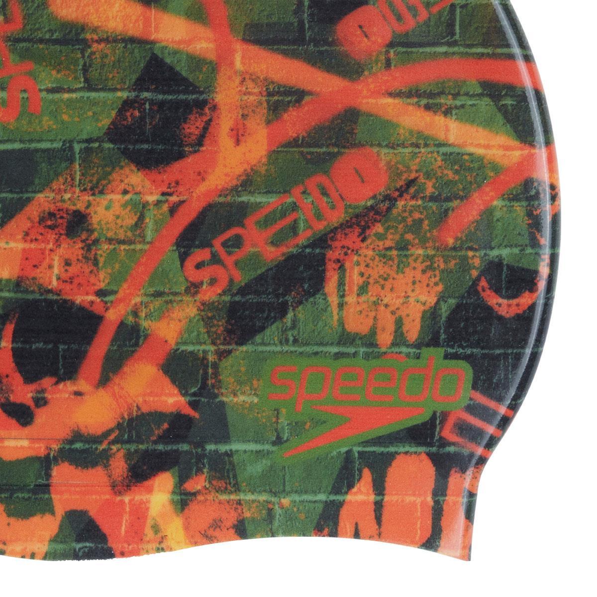 Speedo Digitaal Bedrukte Pet - Olijfgroen/Salso Oranje 5/5