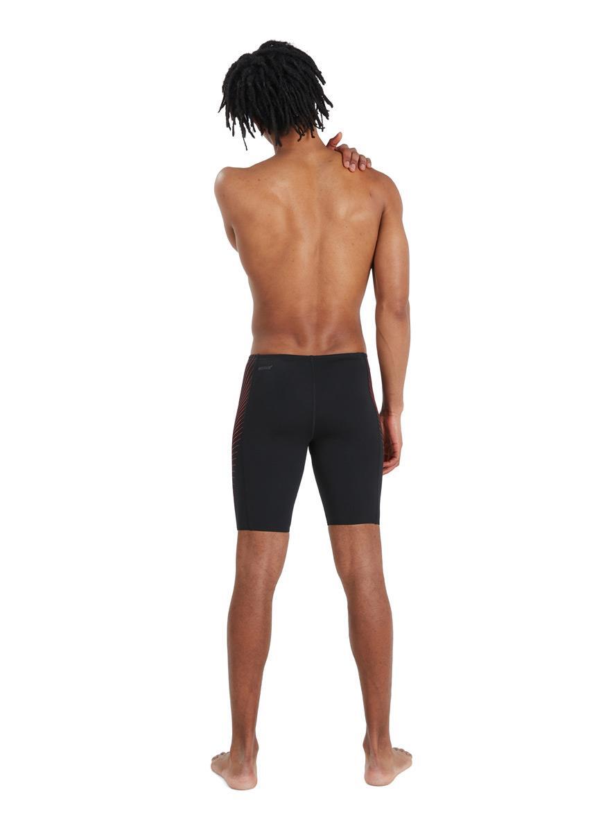 Speedo Tech Panel Jammer - Nero/Rosso Lava/Grigio Ossido - Taglia 26 5/6