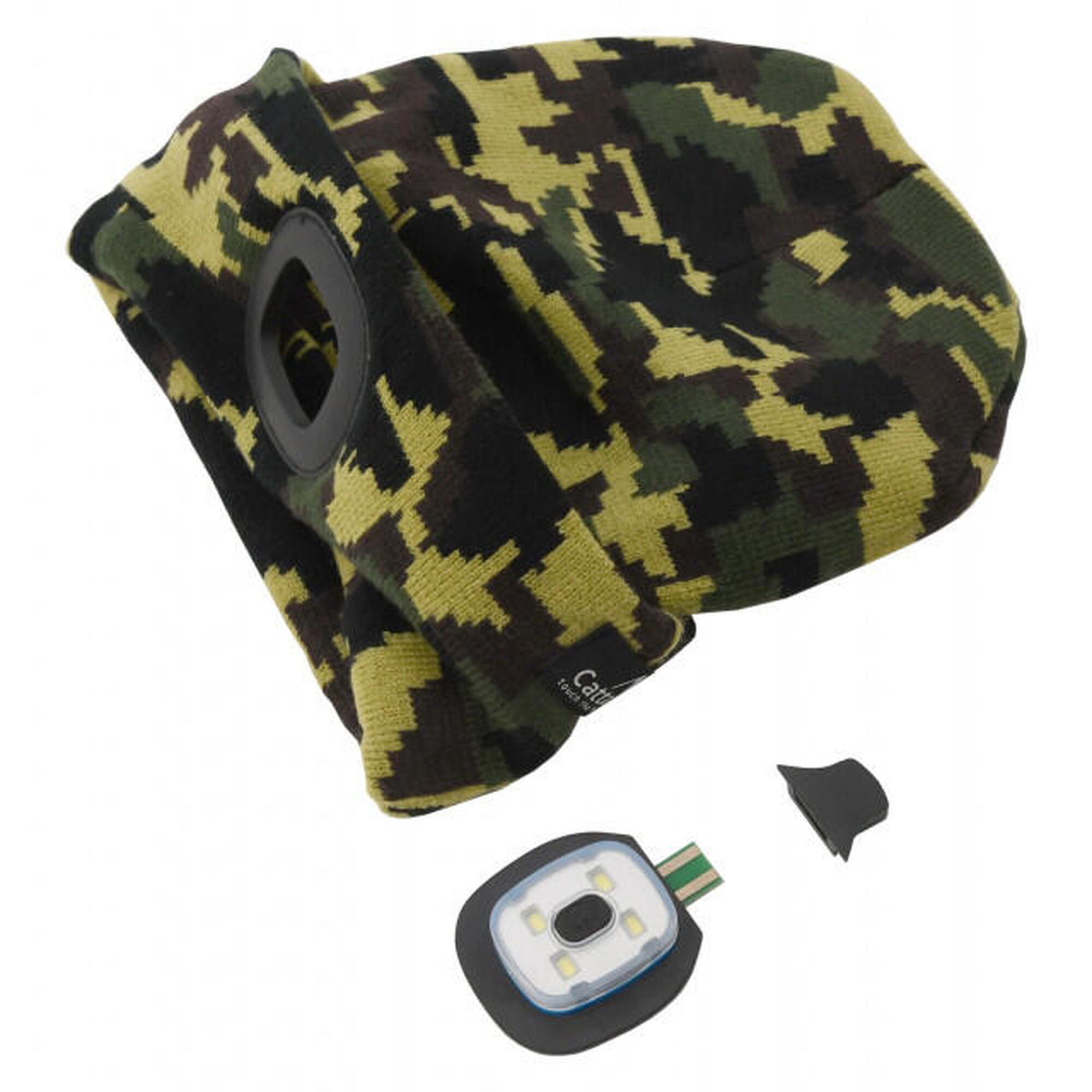 Fes camuflaj cu lanterna cu LED si incarcare usb Cattara