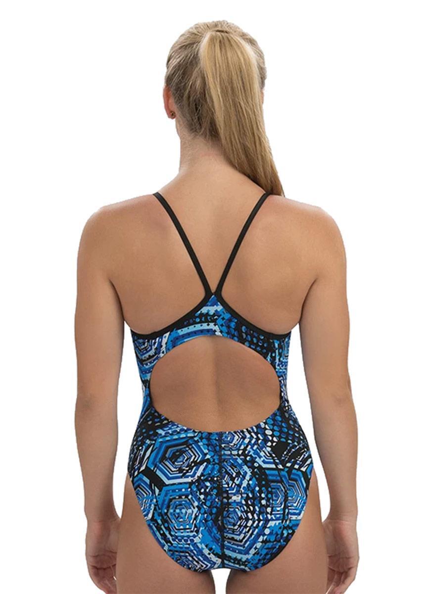 Costume intero Dolfin Reliance Hive V-Back blu taglia UK 26/EU 36 2/5