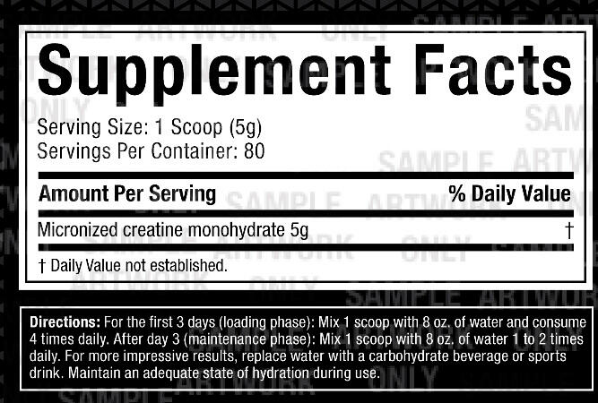 Créatine monohydrate - Platinum Creatine - Saveur neutre 3/3