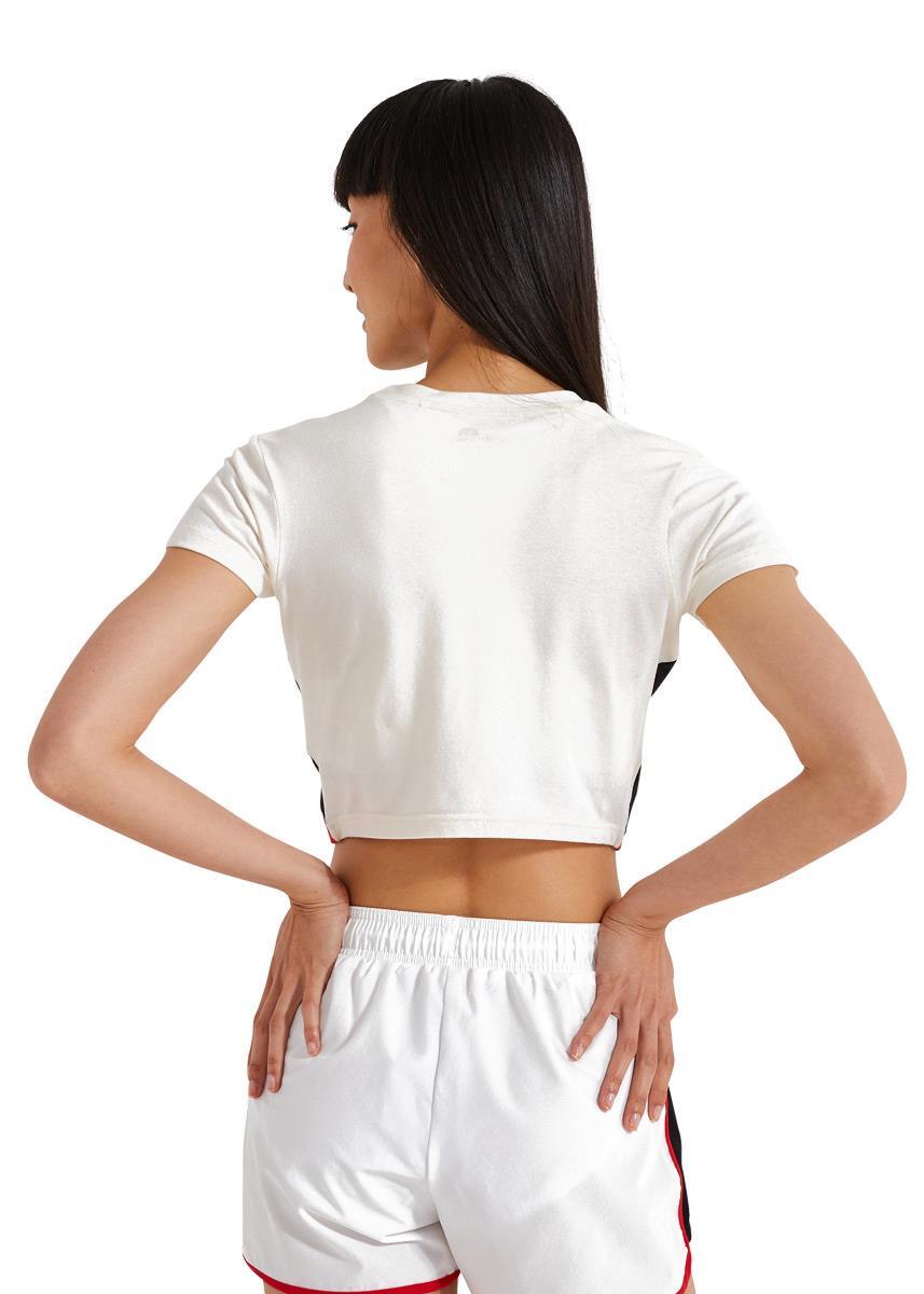 Ellesse Damen-Crop-T-Shirt Mathia – Off-White – Größe 14 2/2