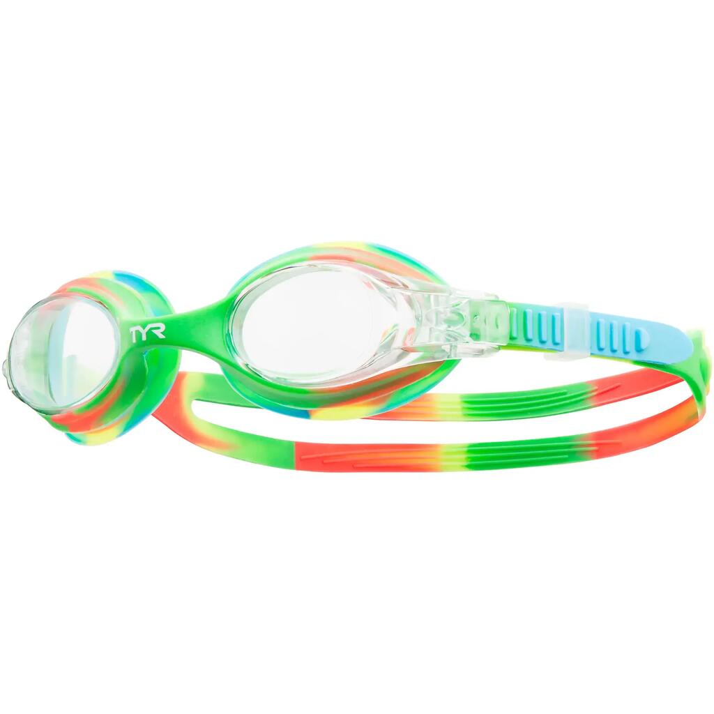 TYR Swimple Tye Dye Kids Goggles - Green/Orange