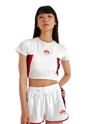 Ellesse dames mathia crop t-shirt - off white - maat 8
