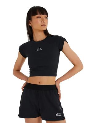 Ellesse arianne crop t-shirt voor dames - zwart