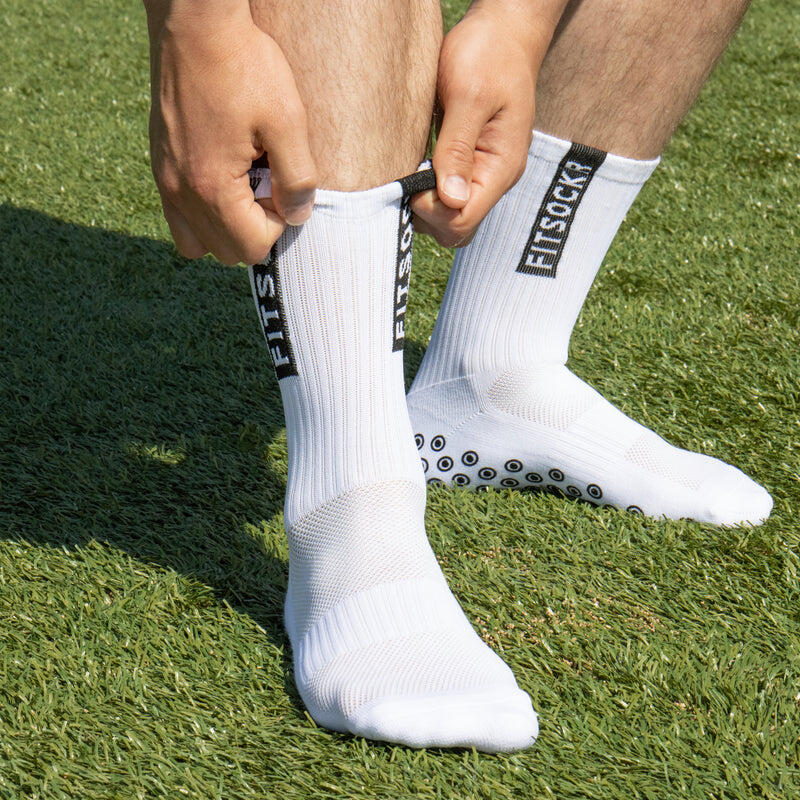 Offerta combinata: 3 paia di calze antiscivolo FitSockr – Bianche 3/5