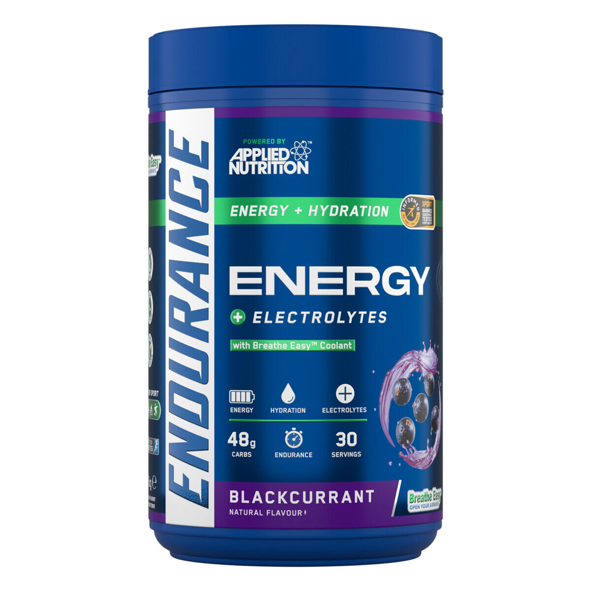 Applied Nutrition - Électrolytes - Endurance Energy & Electrolyte Powder Breathe - Cassis - Electrolyte - 1,5 Kg - Decathlon