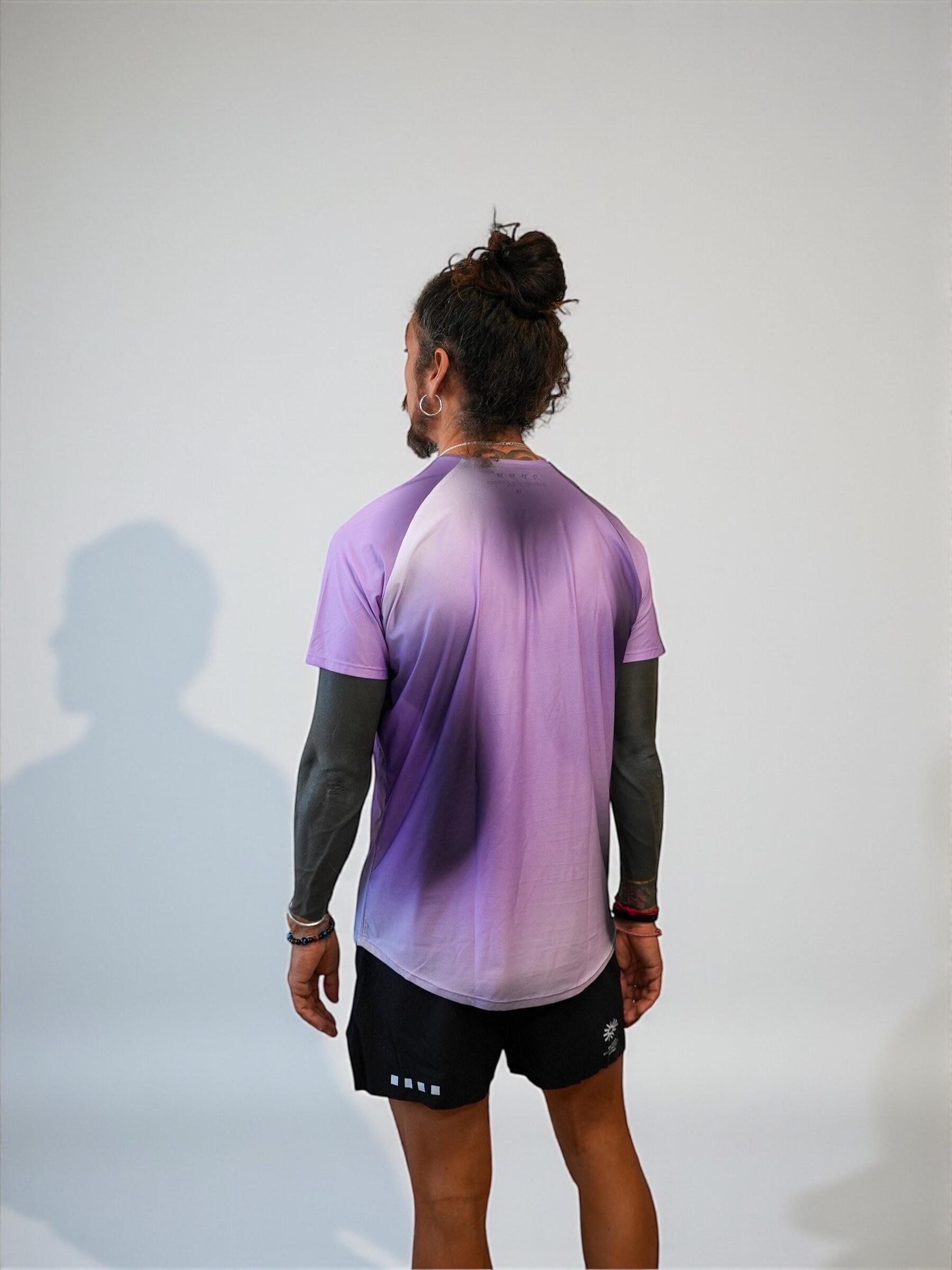 T-shirt técnica de trail running para homem RUMM Degree Morada 3/4