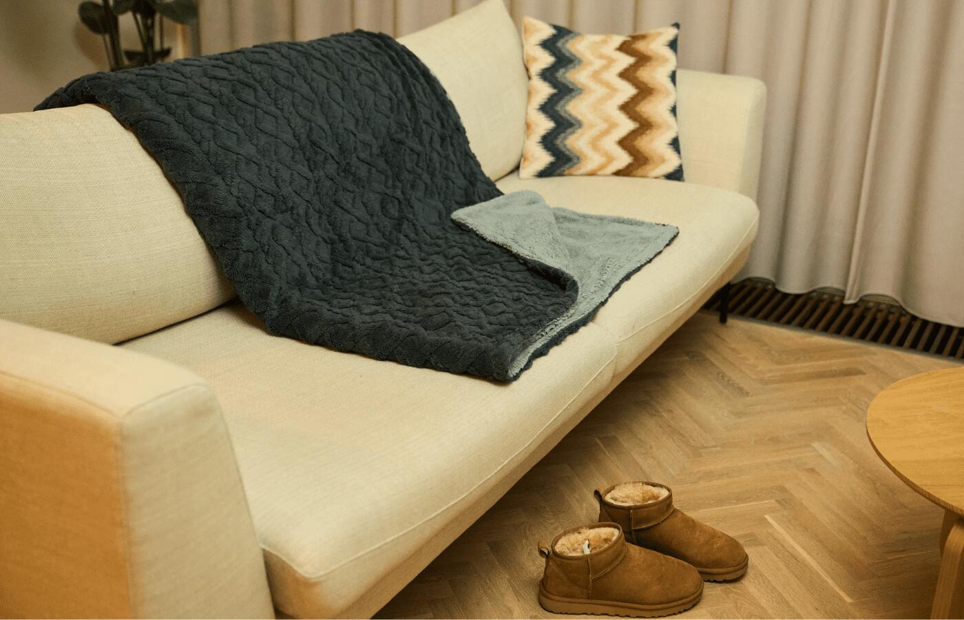 Coperta elettrica XL Coperta elettrica con pile/Sherpa - 180x130 - Grigio 2/7