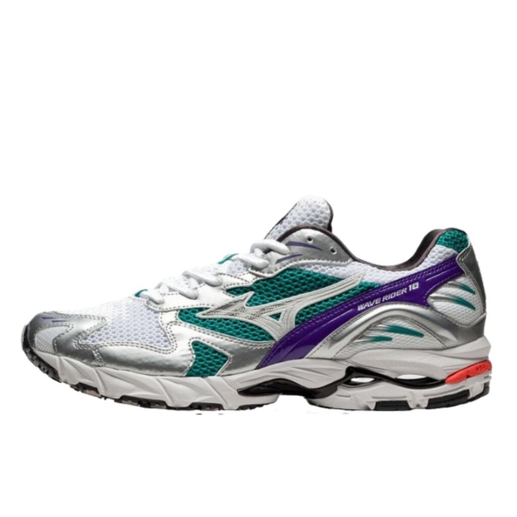 Shoes  Wave Rider 10 White Silver Teal Purple