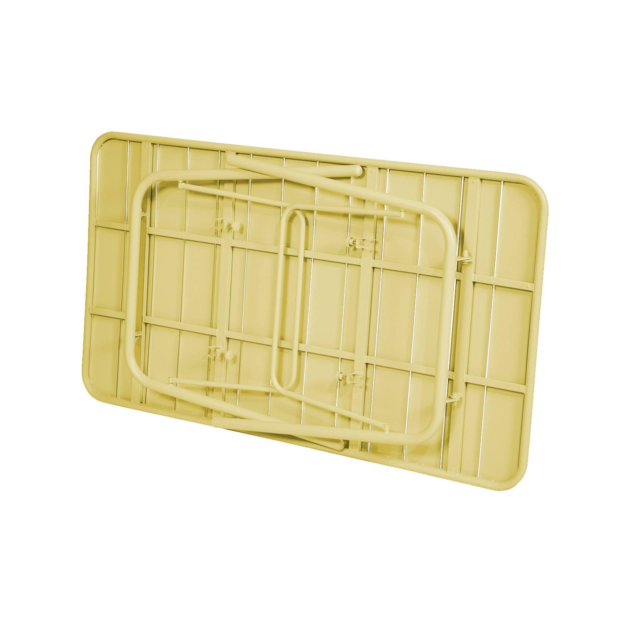 Mesa de jardim dobrável de metal 2 poltronas 4 cadeiras, Amarelo 4/5