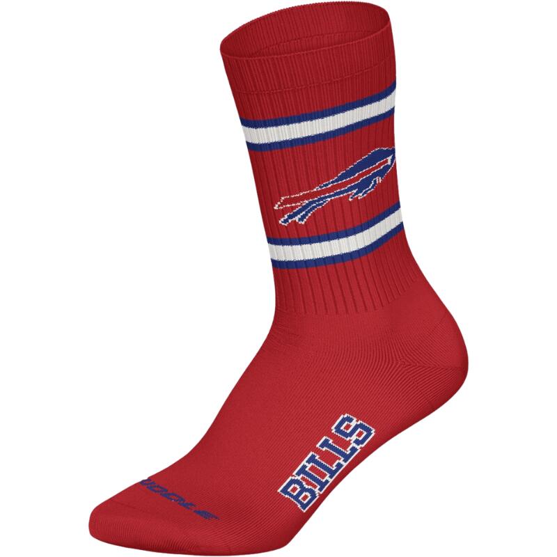NFL Huddle 3pk Crew Socks 43/46 Buffalo Bills 2/4