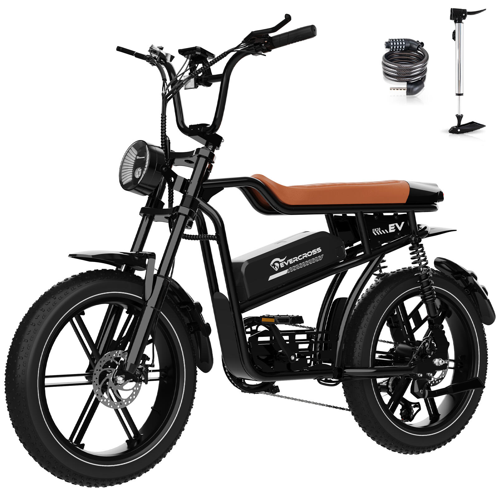 EVERCROSS Elektrokolo Horské 20" EK30-Baterie 750Wh-7 Rychlostí-Obouosá Zavěšení-NFC