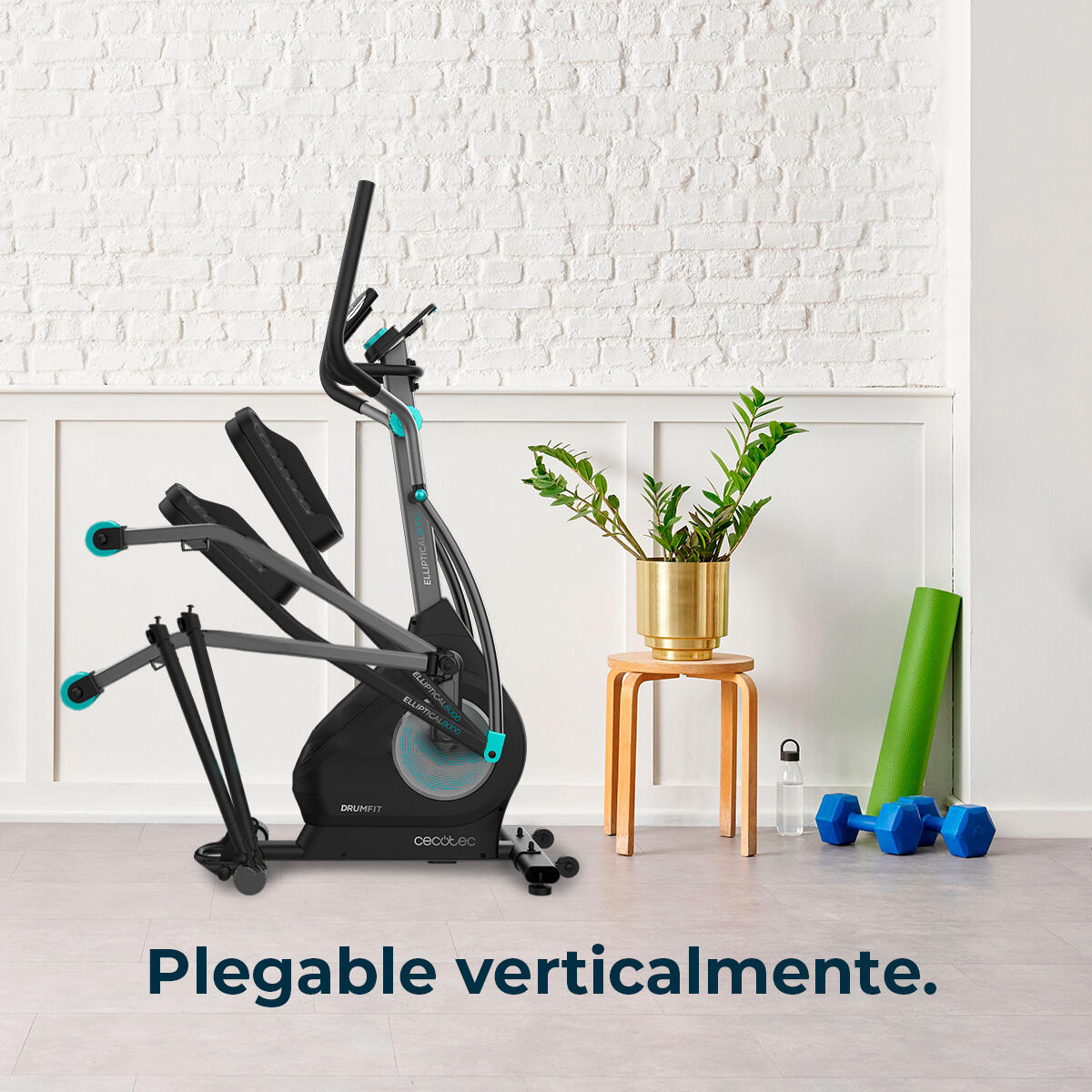 Cecotec Vélo Elliptique Pliant Drumfit Elliptique 8000 Motor Pro. App, Moteur à 4/7