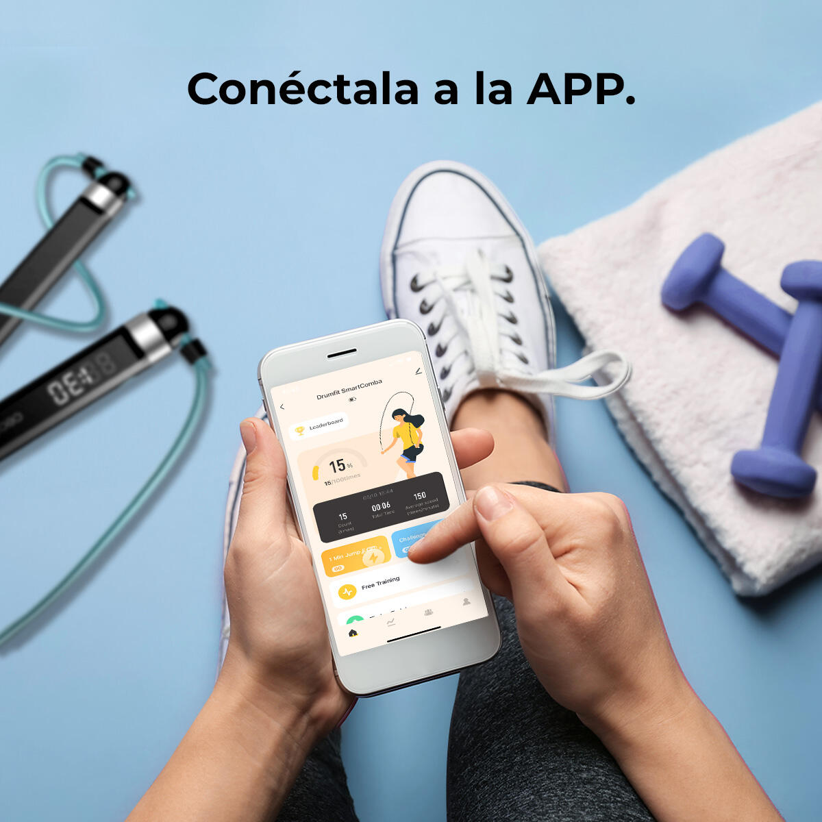 Cecotec Corde à sauter intelligente Drumfit SmartComba 3000 Connected 3/7