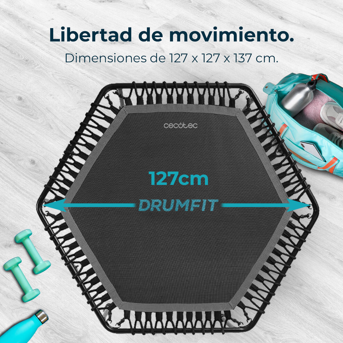 Cecotec Trampolin de fitness Drumfit Jump 1270 Cecotec 2/7