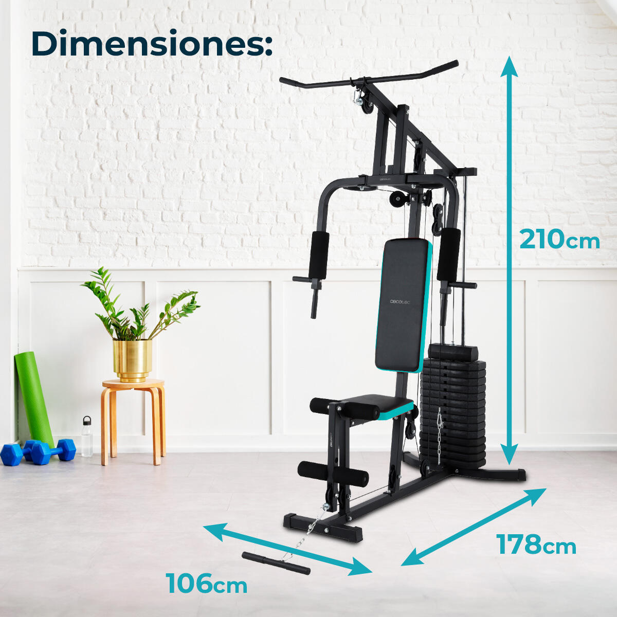 Cecotec Estacion multigimnasio Drumfit HomeGym 1000 Single Cecotec 6/7