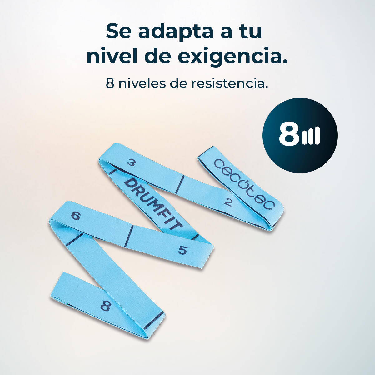 Cecotec Banda Elástica de Estiramiento Ajustable DrumFit Elastiband. Goma Elásti 2/6