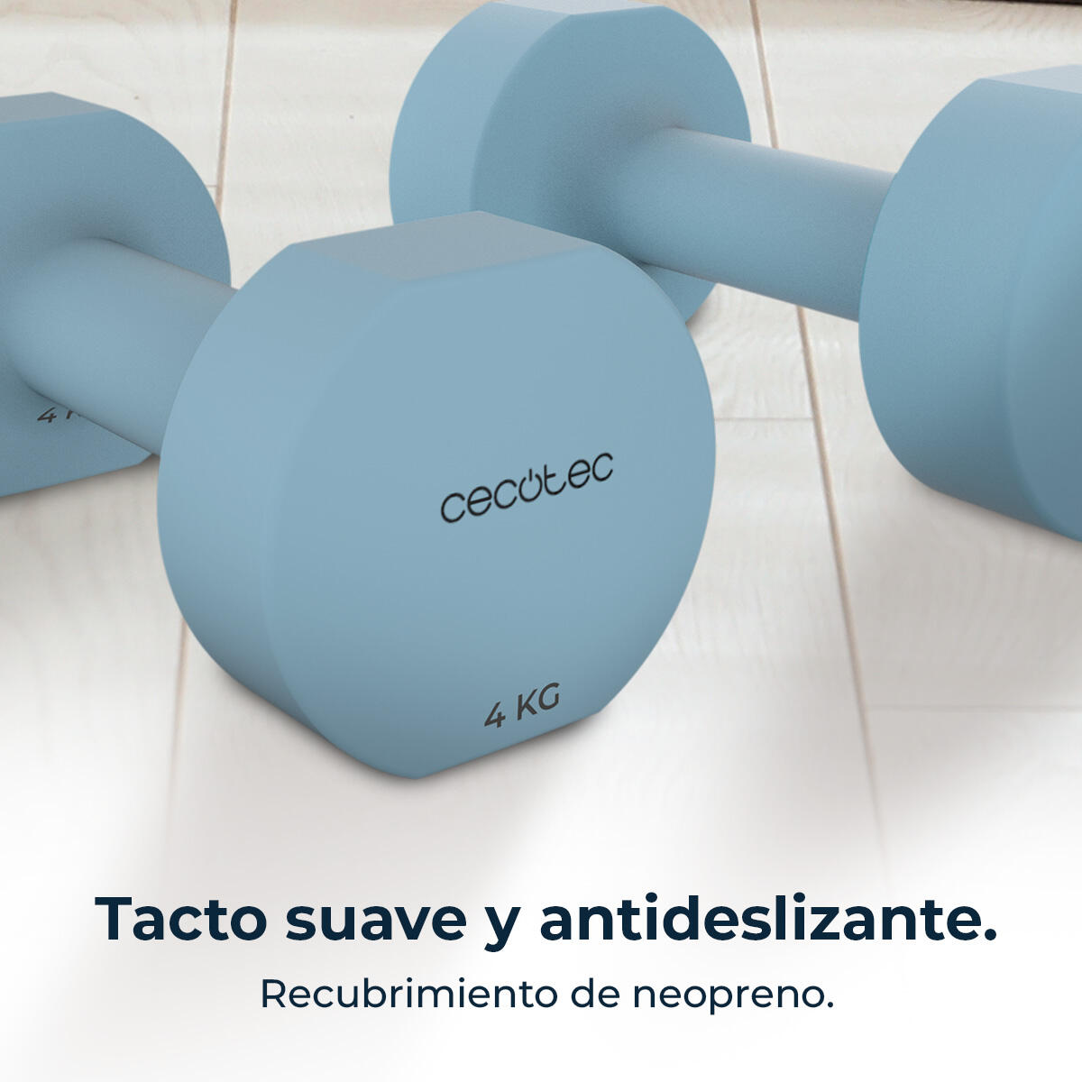 Cecotec Conjunto de 2 Mancuernas de 4 Kg cada una, Drumfit 400 DoubleNeo, Recubr 3/6