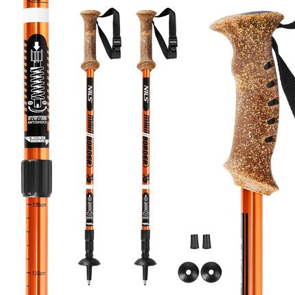 Bâtons de trekking télescopiques avec système antichoc NILS EXTREME TK696