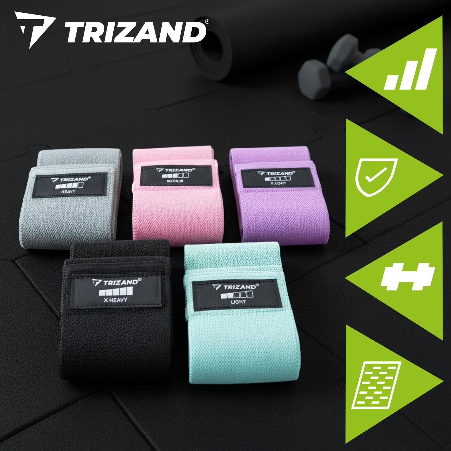 Posilovací gumy FITNESS sada 5-35 kg- 5 ks 4/6