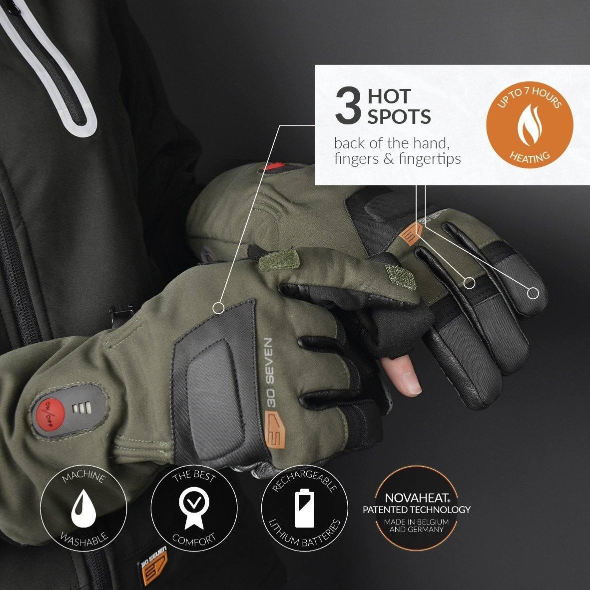 Gants de Chasse Chauffants avec Doigt Convertible - Imperméable et Coupe-Vent 2/5