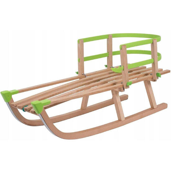 Mocne Sanki Drewniane Plus Oparcie Guma Kimet