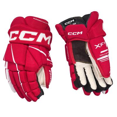 Guanti da hockey su ghiaccio per bambini Tacks XF 80 neri e bianchi 25 cm