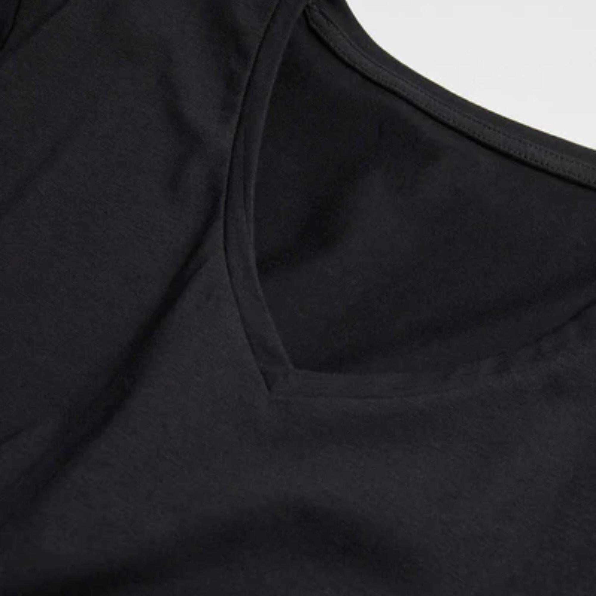 Camisola preta de manga curta com decote em V 4/4