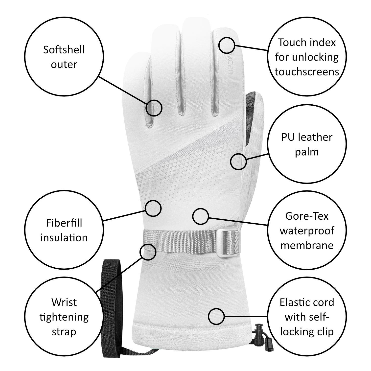 RACER - GANTS SKI FE NATIVE 7 - WHITE - S 4/4