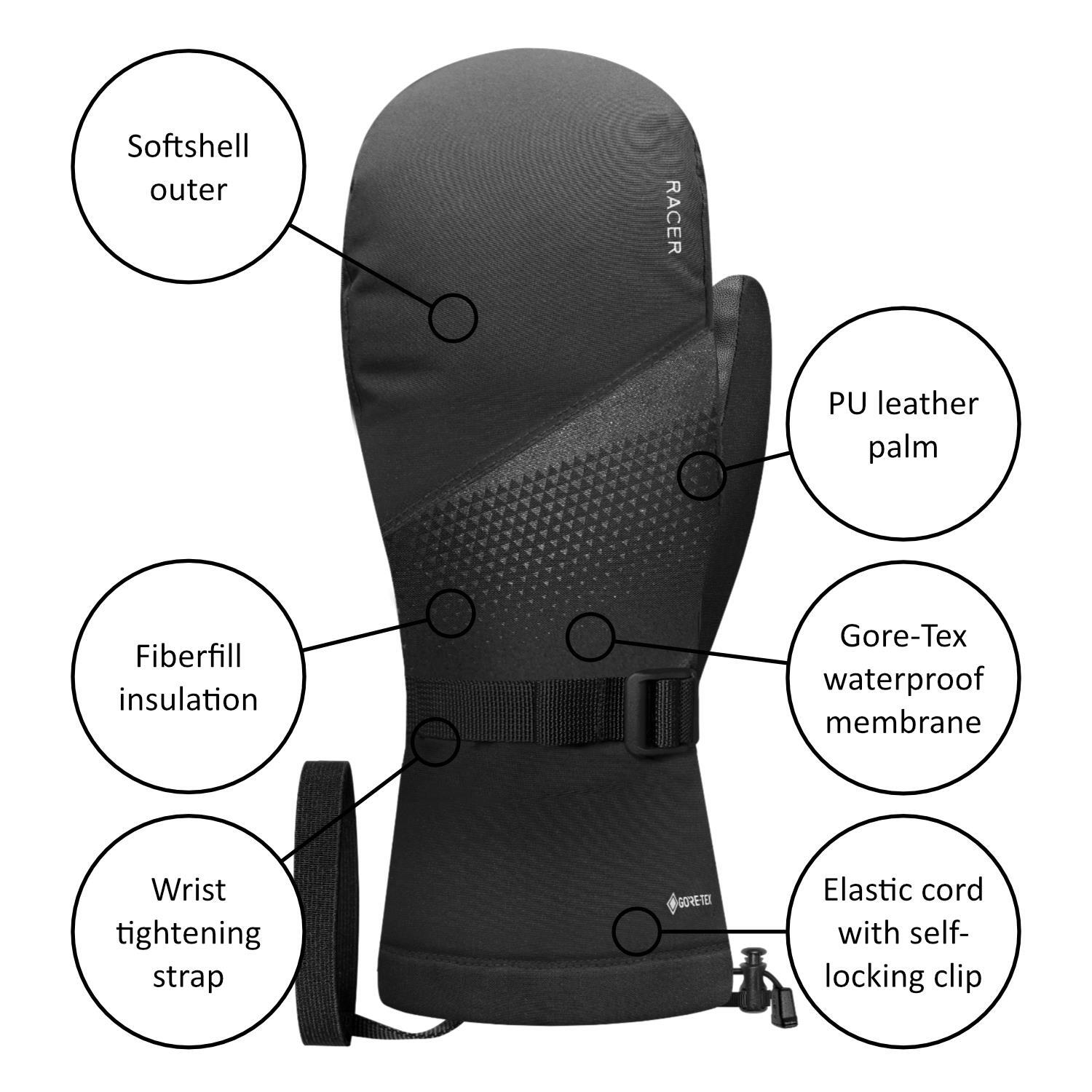 RACER - GANTS SKI FE NITA 7 - BLACK - L 4/4