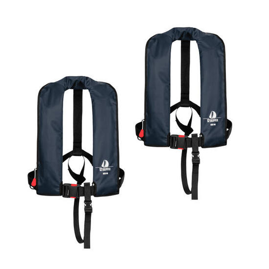 2er-Set Automatik-Rettungsweste 165N ISO, rot