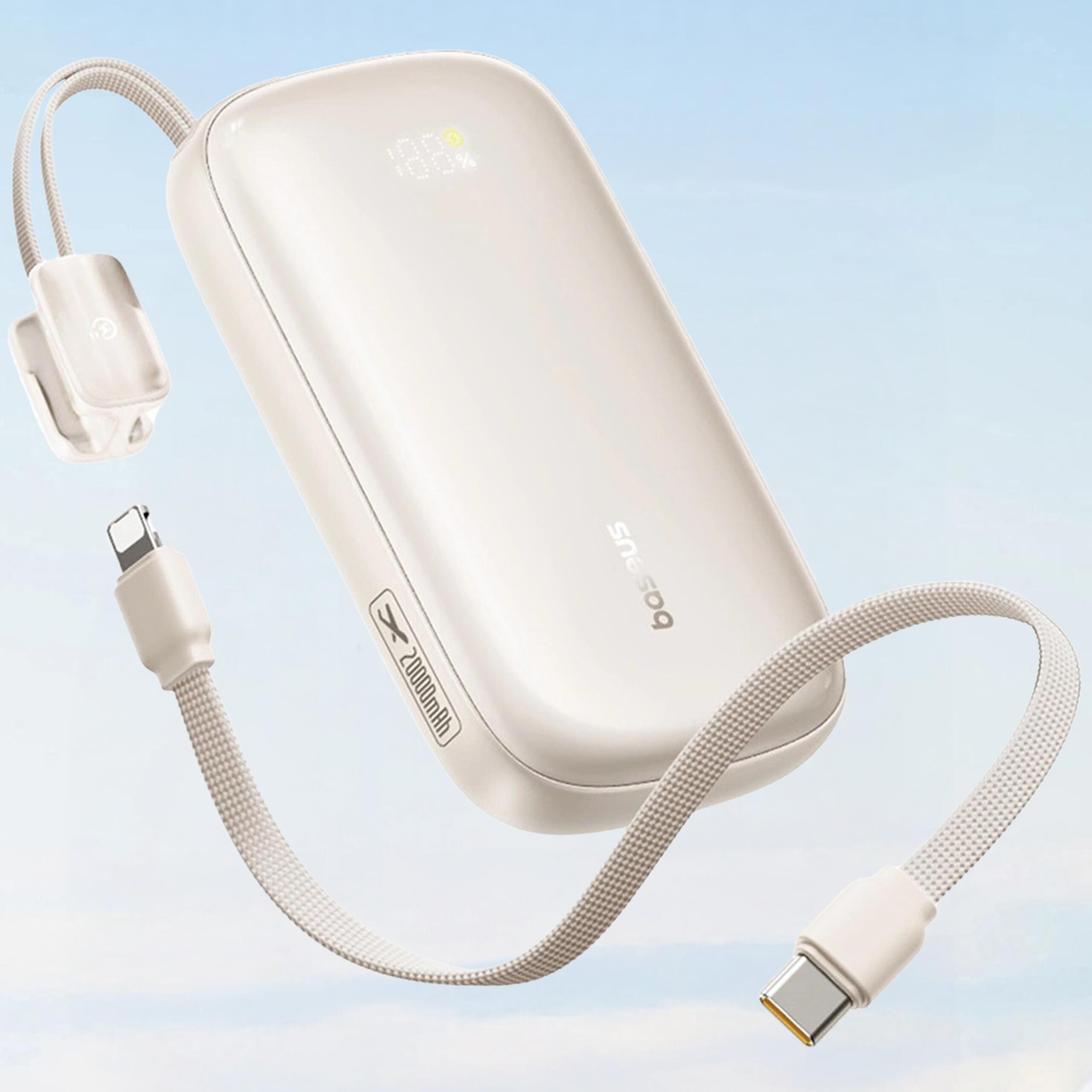 Baseus Powerbank 20000mAh 22.5W USB-C USB-A kabel USB-C lightning 3/7