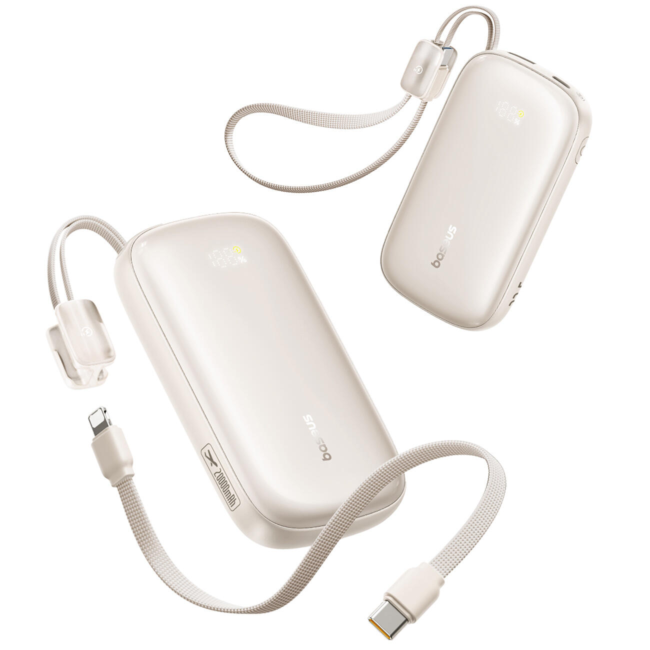 Baseus Powerbank 20000mAh 22.5W USB-C USB-A kabel USB-C lightning 5/7