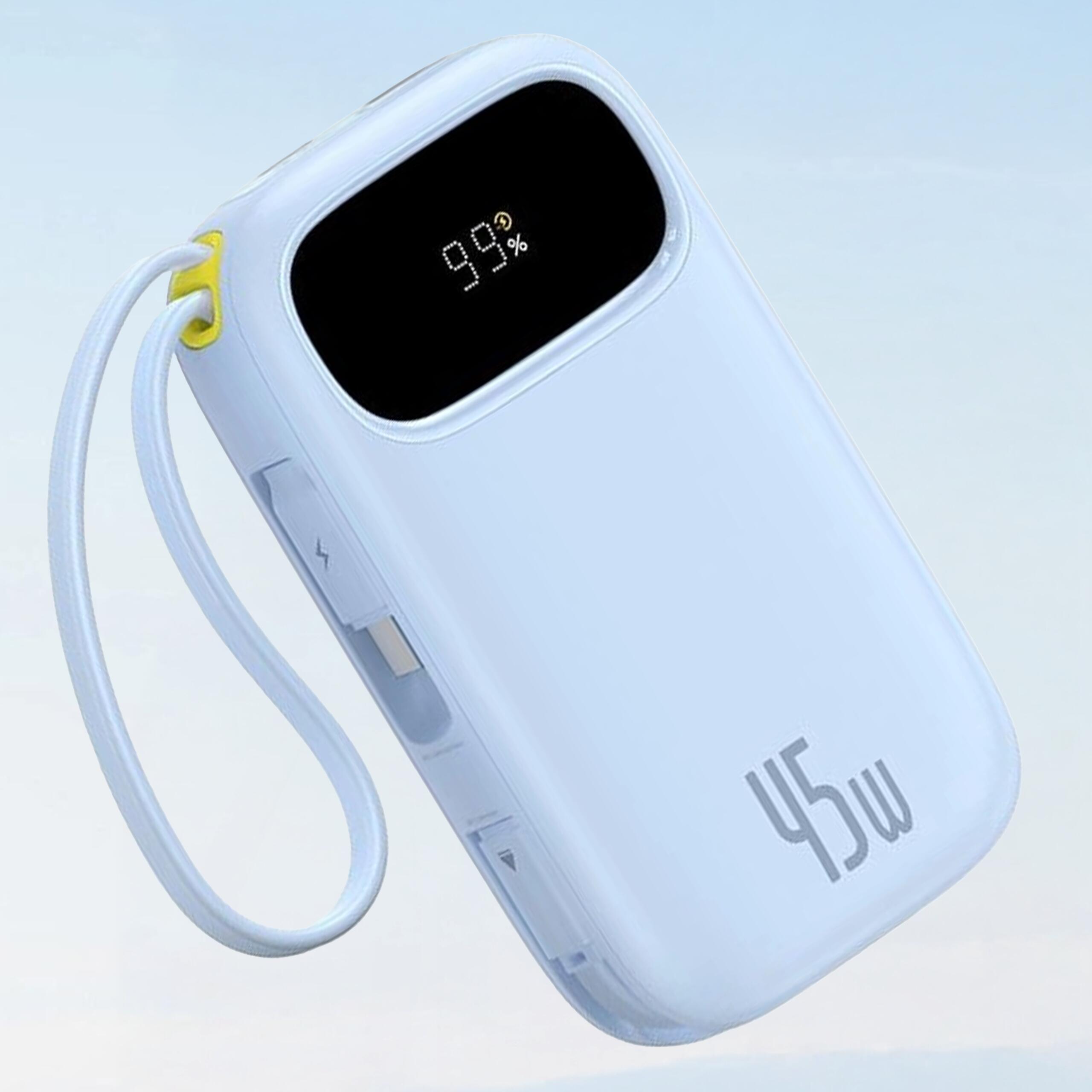 Powerbank Baseus 20000 mAh 45W USB-C USB-A kabel USB-C lightning 4/7