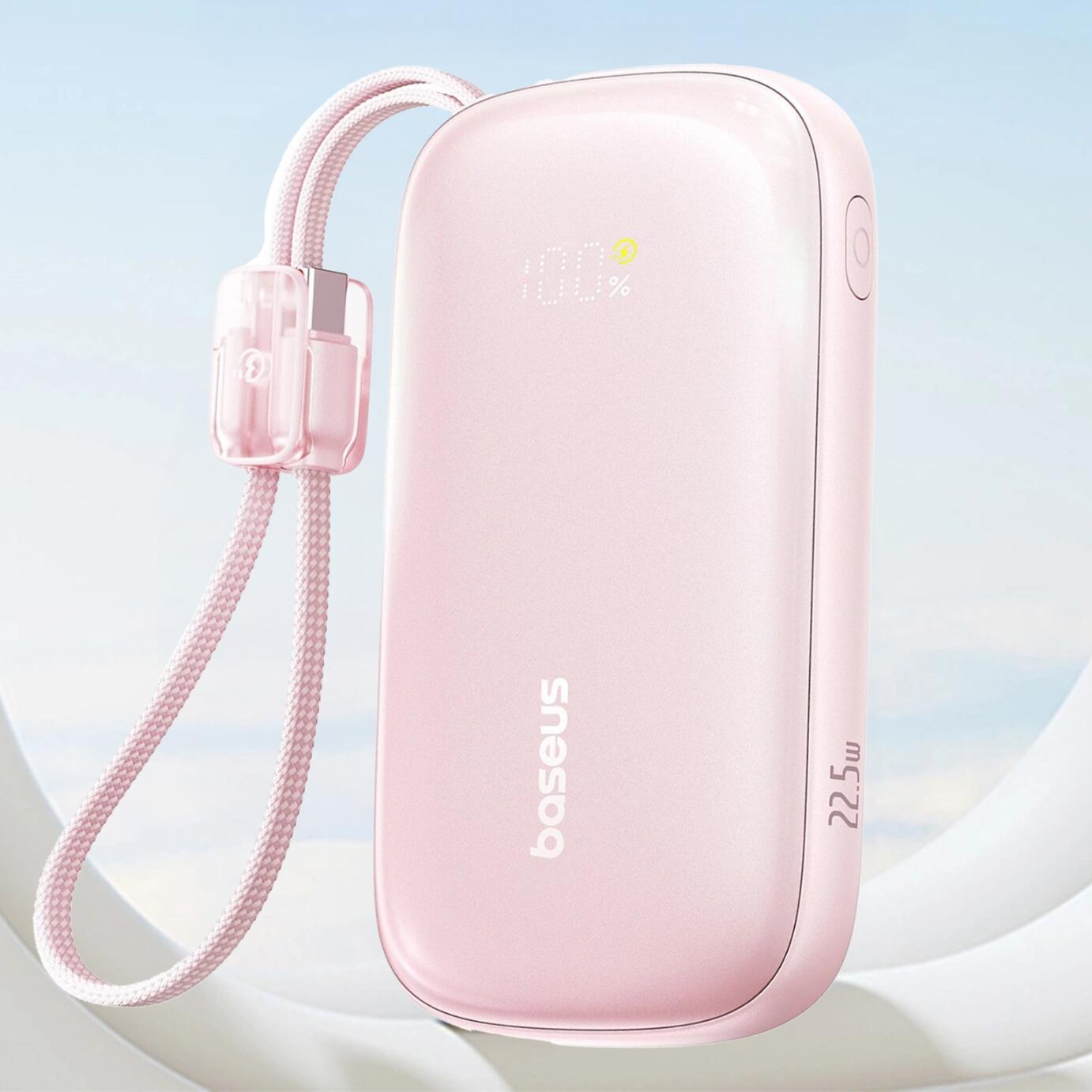 Powerbank  20000mAh 22.5W Baseus szybkie ładowanie USB-C USB-A kabel 2w1 2/7