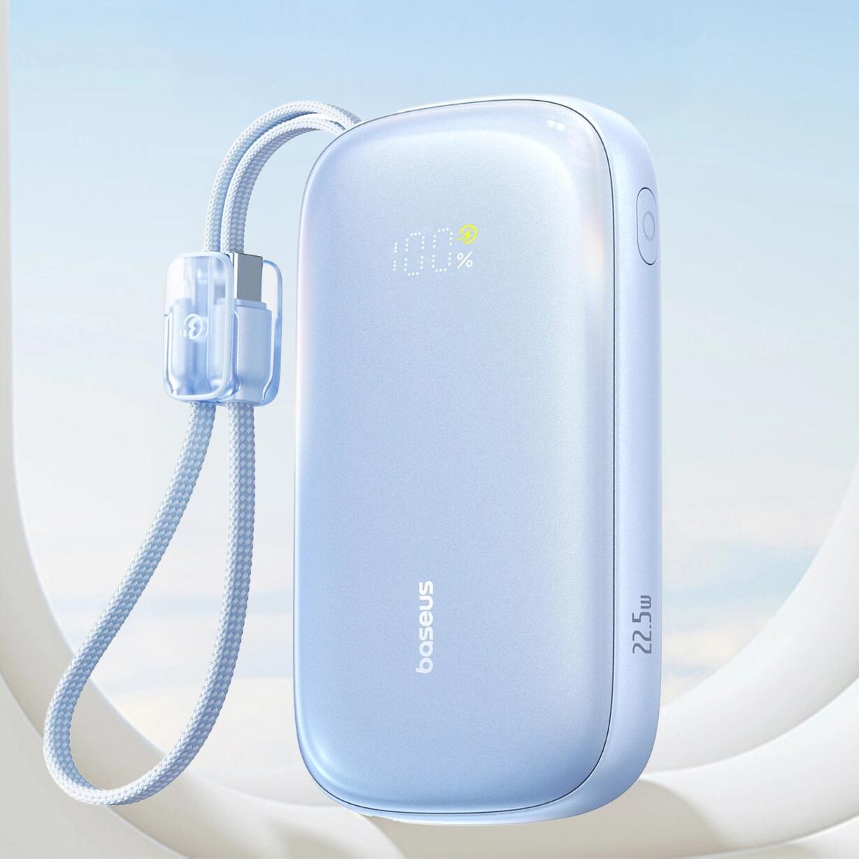 Powerbank Baseus 20000 mAh 22.5W USB-C USB-A z kablem 2w1 USB-C lightning 2/7