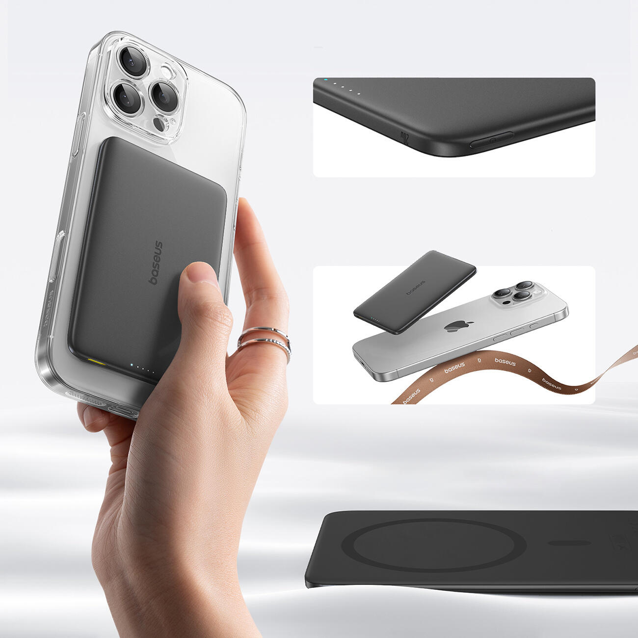 POWERBANK BASEUS 5000 mAh 20W MAGSAFE VELOCE + CAVO USB-C 4/7