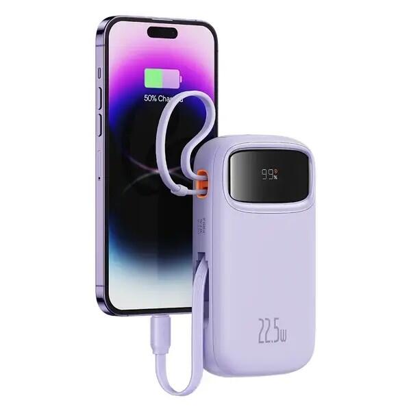 Powerbank Baseus 20000 mAh 22.5W USB-C USB-A wbudowane kable USB-C lightning 4/7