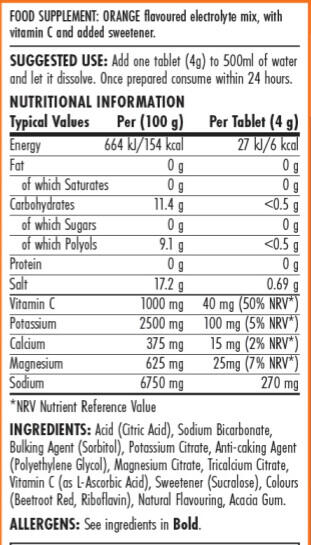 Électrolytes - Endurance Hydration Electrolyte Tablets - Orange 3/3