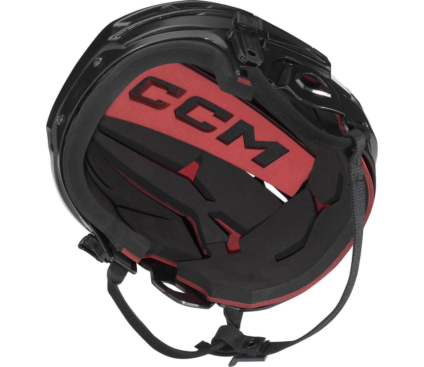Capacete de hóquei combinado 70 para crianças de 7 a 10 anos, vermelho, SEU 2/4
