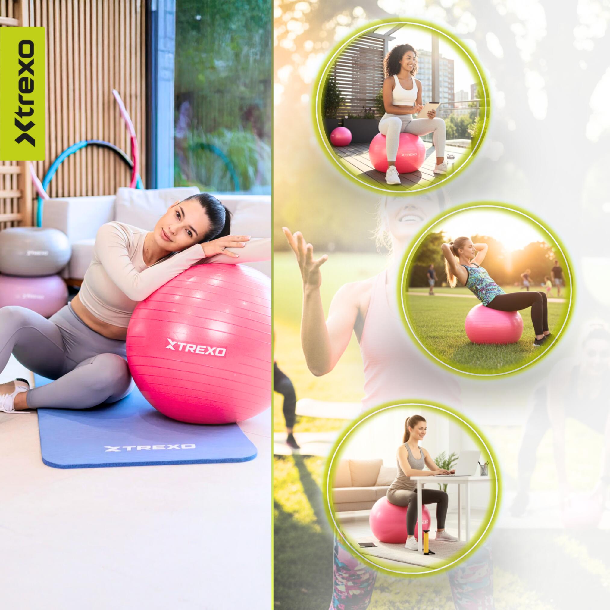 Ballon de gymnastique XTREXO TXO-B4Z007-PK 3/7