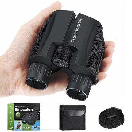 10x25-Fernglas – Kompakt – BAK4 FMC – Wasserdicht – Schwarz