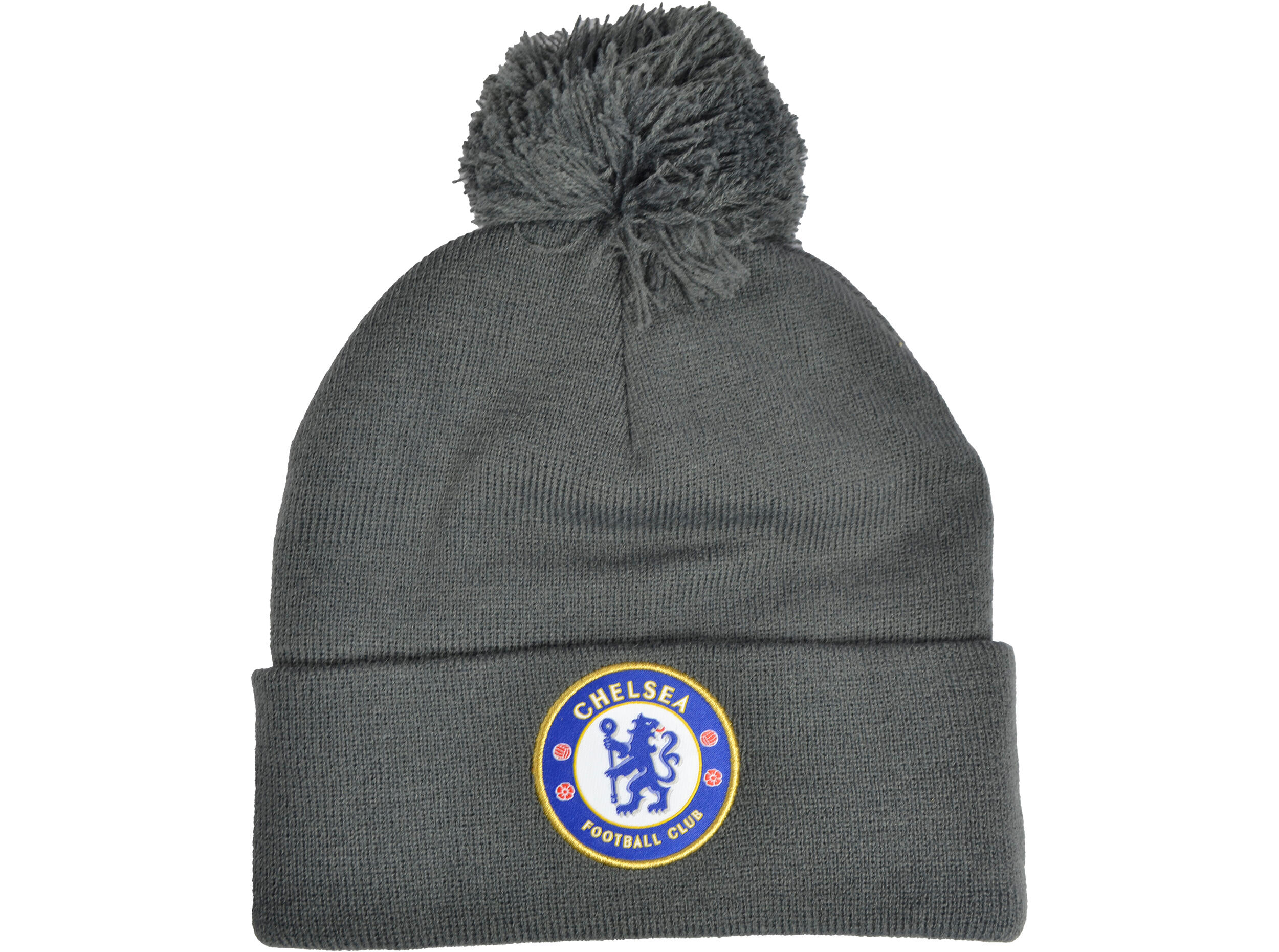 Czapka z pomponem Chelsea Londyn szara - licencjonowana 3/3