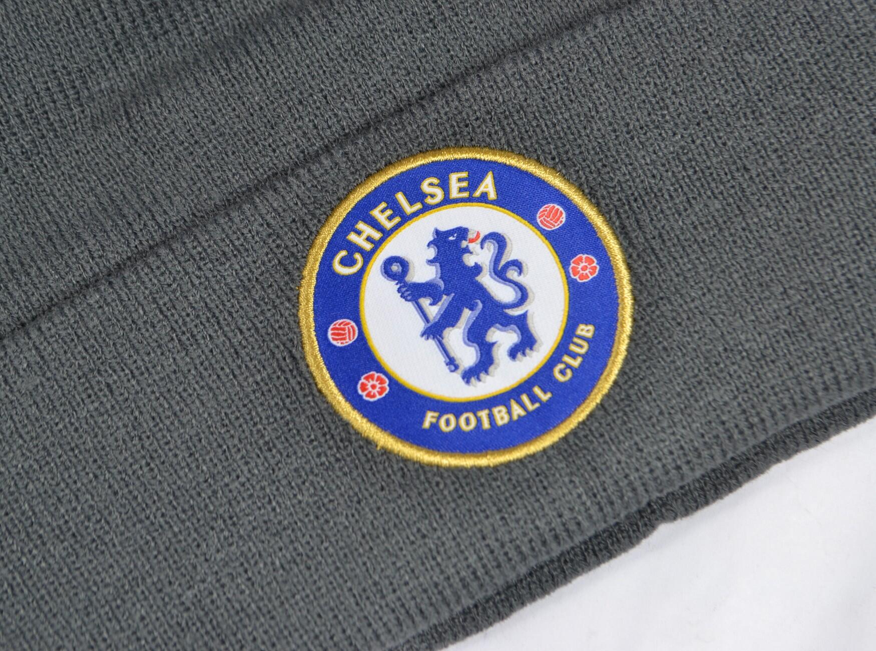 Czapka z pomponem Chelsea Londyn szara - licencjonowana 2/3