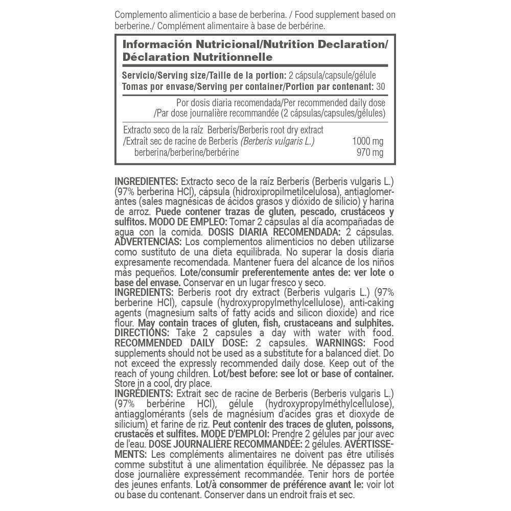 Berberina 970 mg - 60 capsule vegetali MASmusculo 4/5