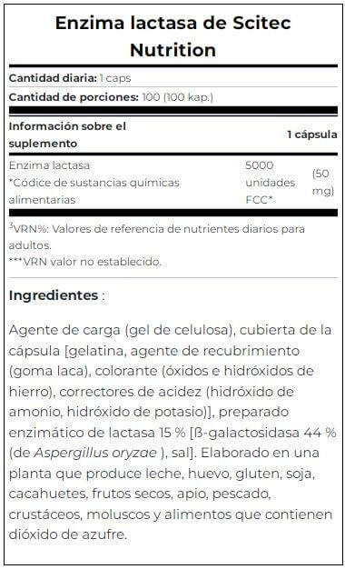 Formule digestion - Lactase Enzyme - 100 Gélules 4/5