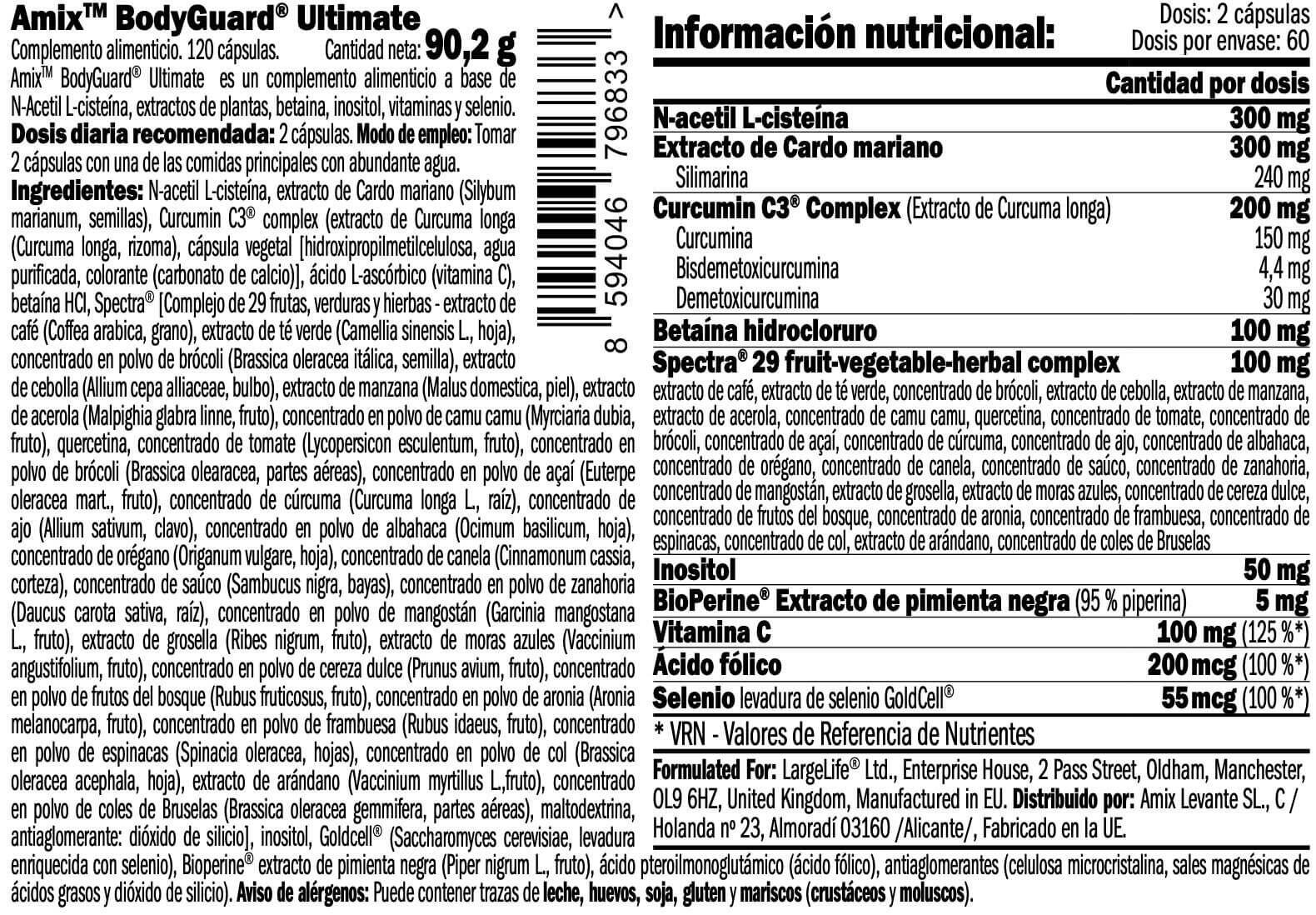 Body Guard - 120 Cápsulas Amix Nutrition 3/4
