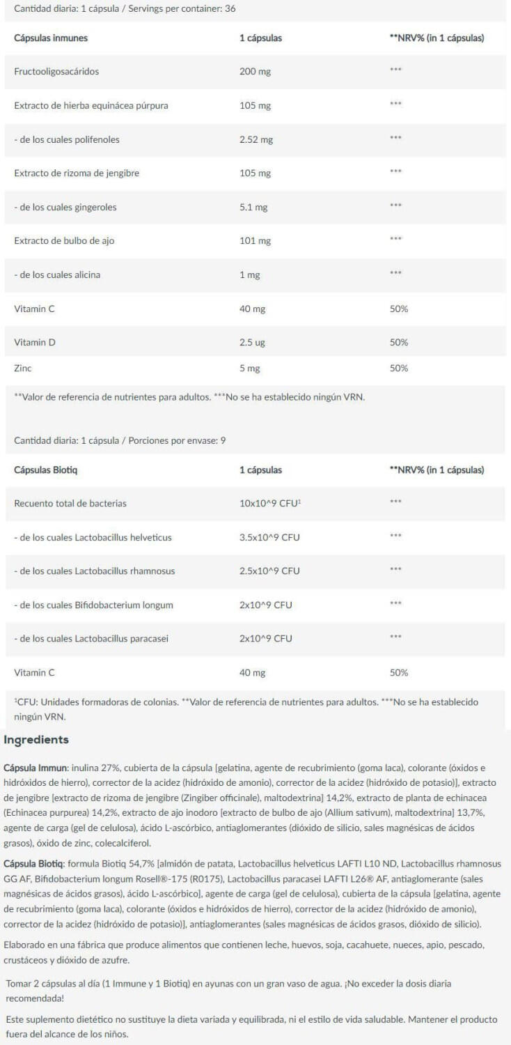 Probiotiques | Immune + Biotiq (36 caps) | 3/3