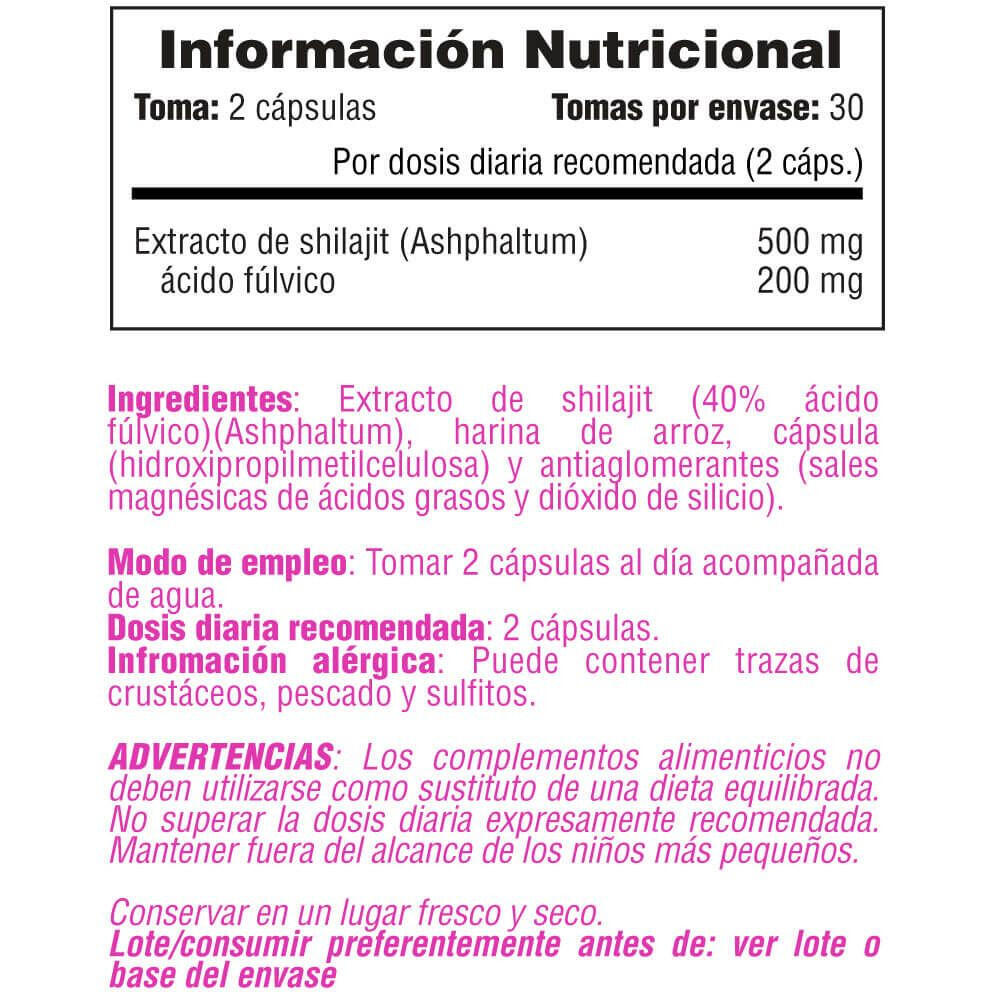 Shilajit - 60 Cápsulas Vegetales Smart Supplements 4/5